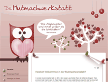 Tablet Screenshot of die-mutmachwerkstatt.com